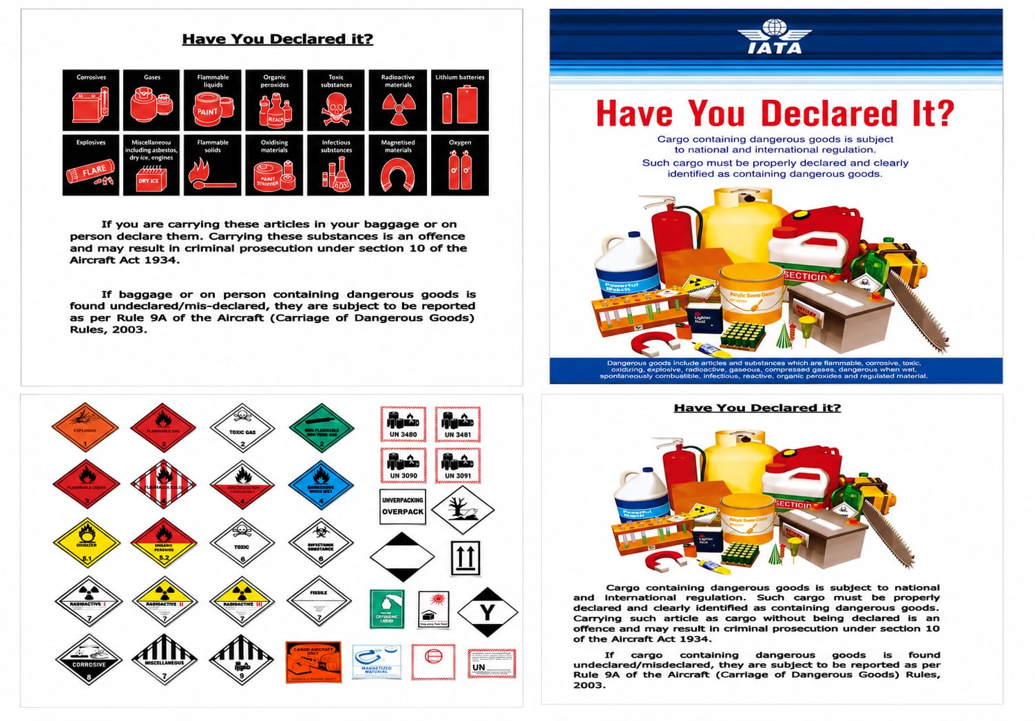 Dangerous goods declaration poster for IATA DG compliance in air cargo — IATA compliance